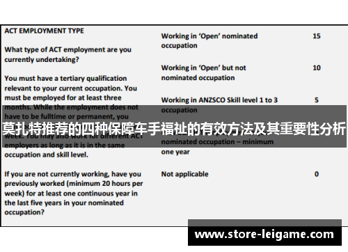 莫扎特推荐的四种保障车手福祉的有效方法及其重要性分析